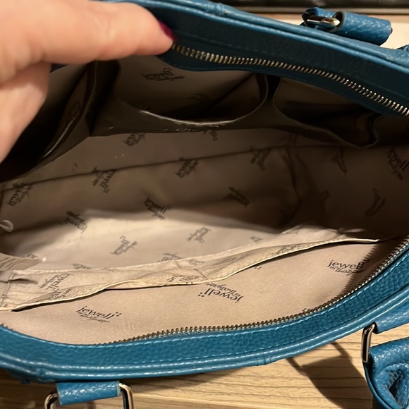 Thirty-one Teal Jewell bag with cross-body strap and Jewel 3-pocket attachment - Picture 8 of 12